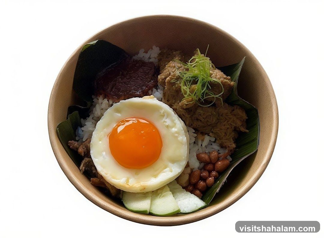 Nasi Lemak in a Bowl
