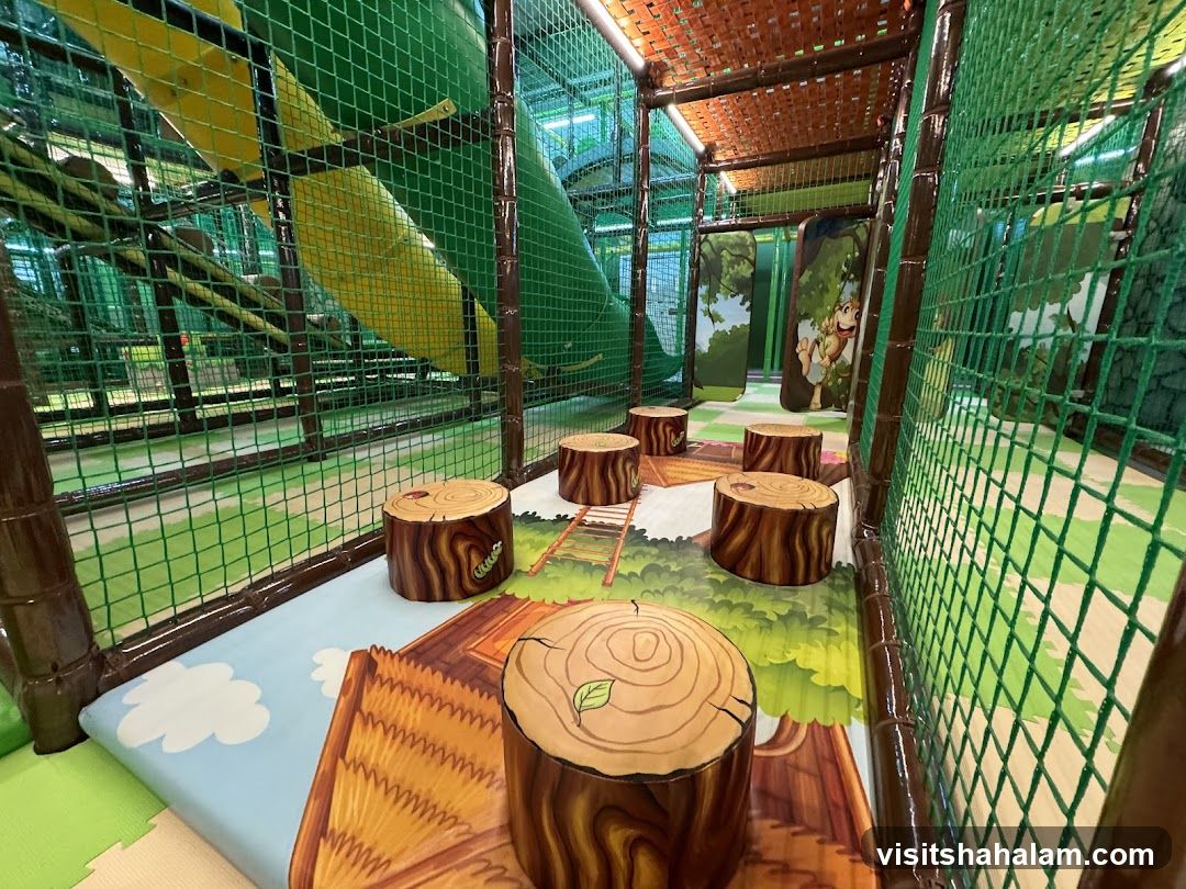 Indoor Playground with Tree Stump Seating