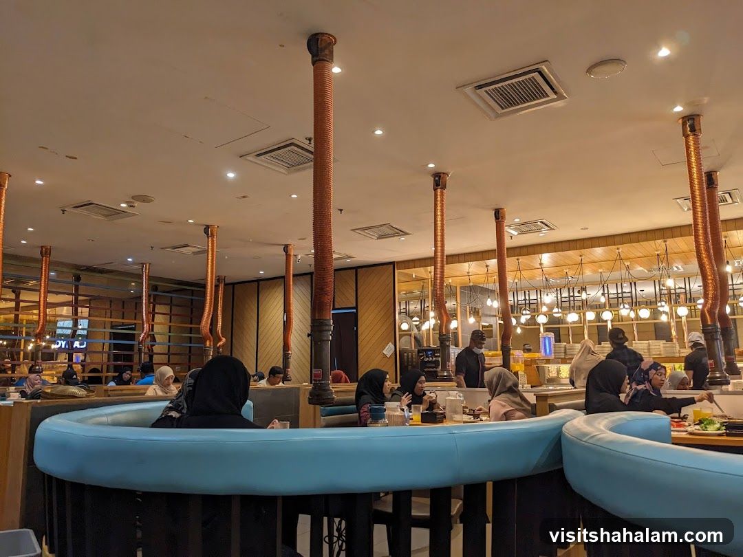 Restaurant Interior with Diners