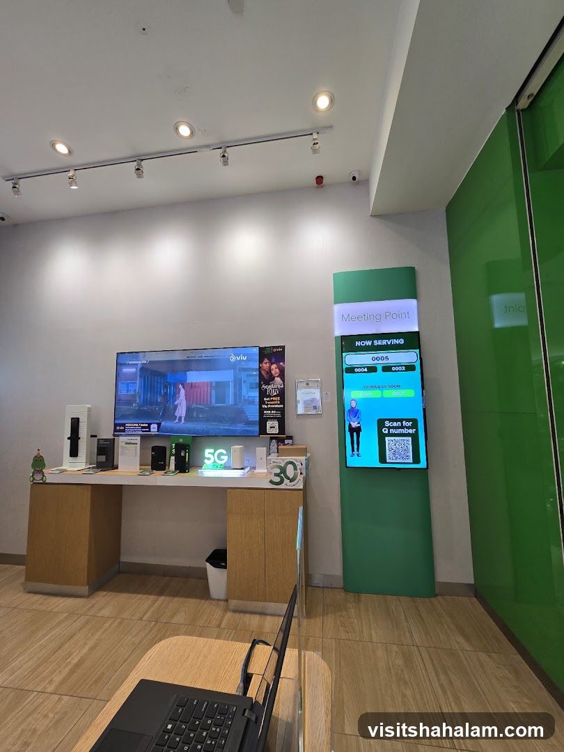 Store Interior with Digital Displays