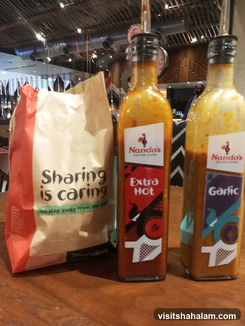 Nando's Sauces and Bag