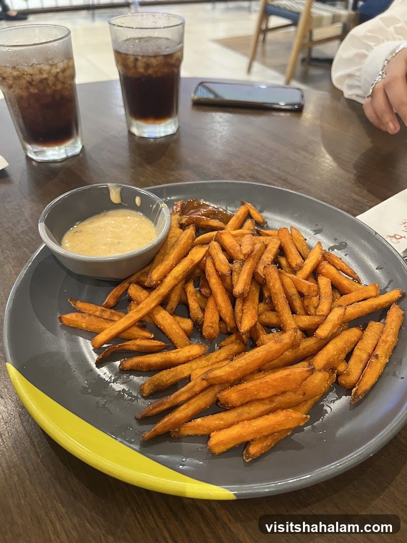 Sweet potato fries with dipping sauce