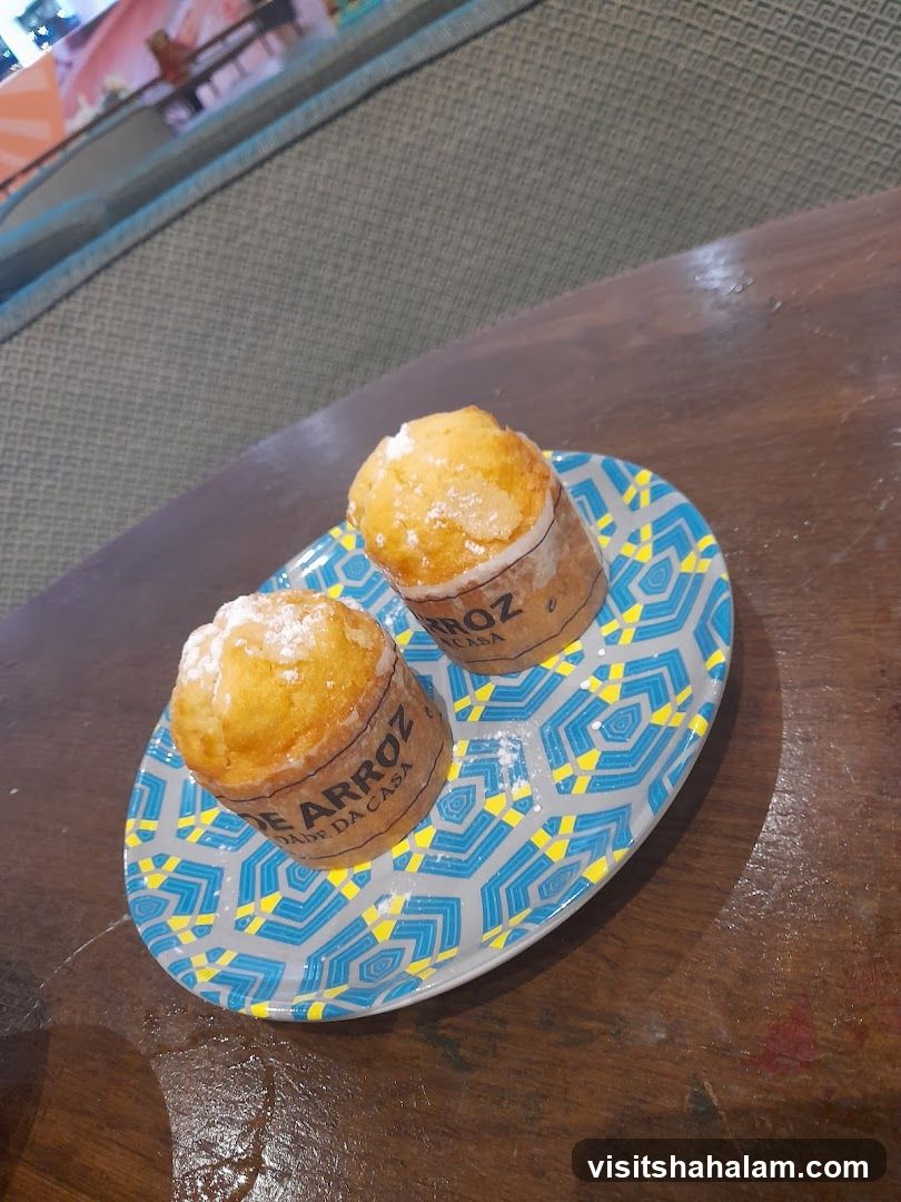 Two Muffins on a Decorative Plate