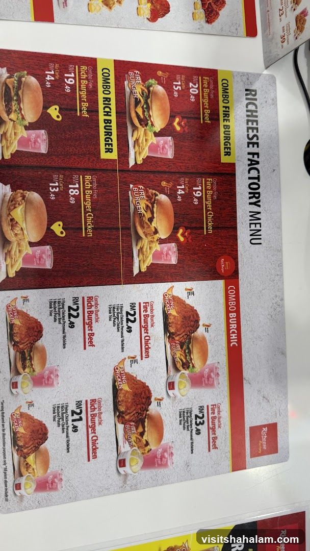 RICHEESE FACTORY MENU