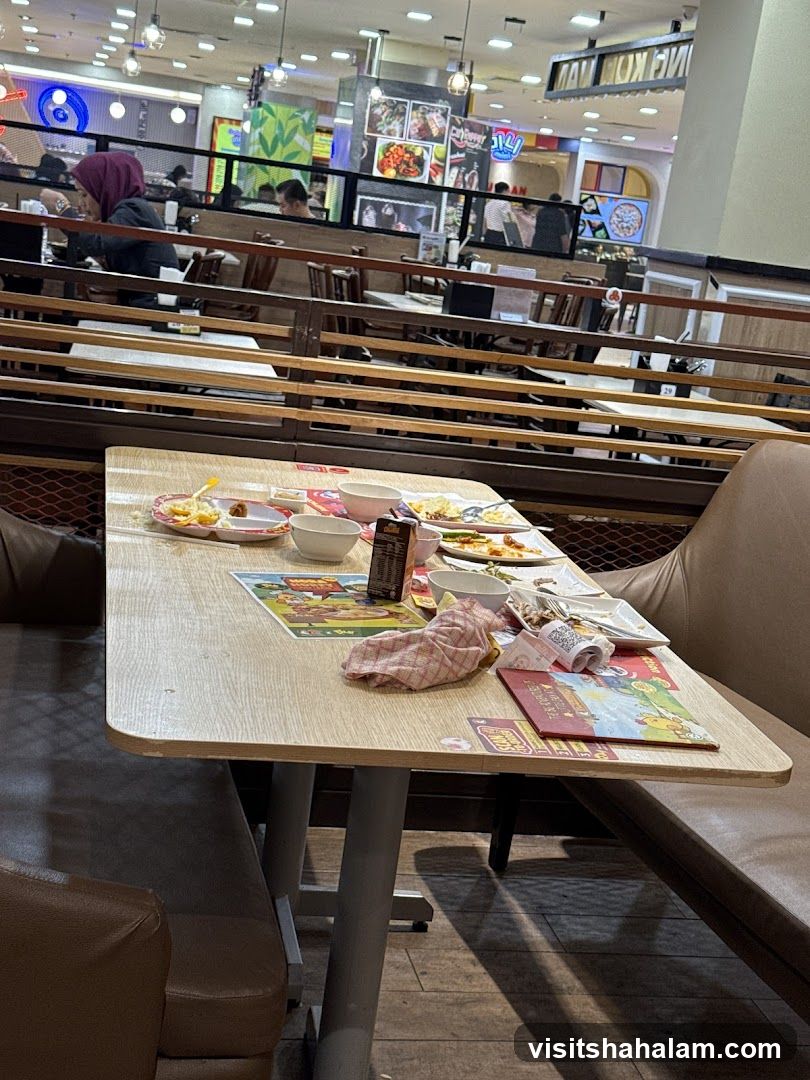 Messy Table in Restaurant
