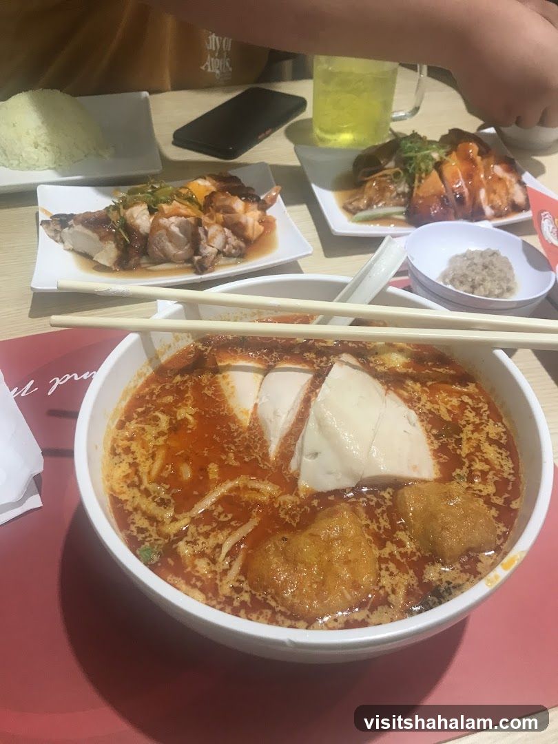 Table with food and drinks