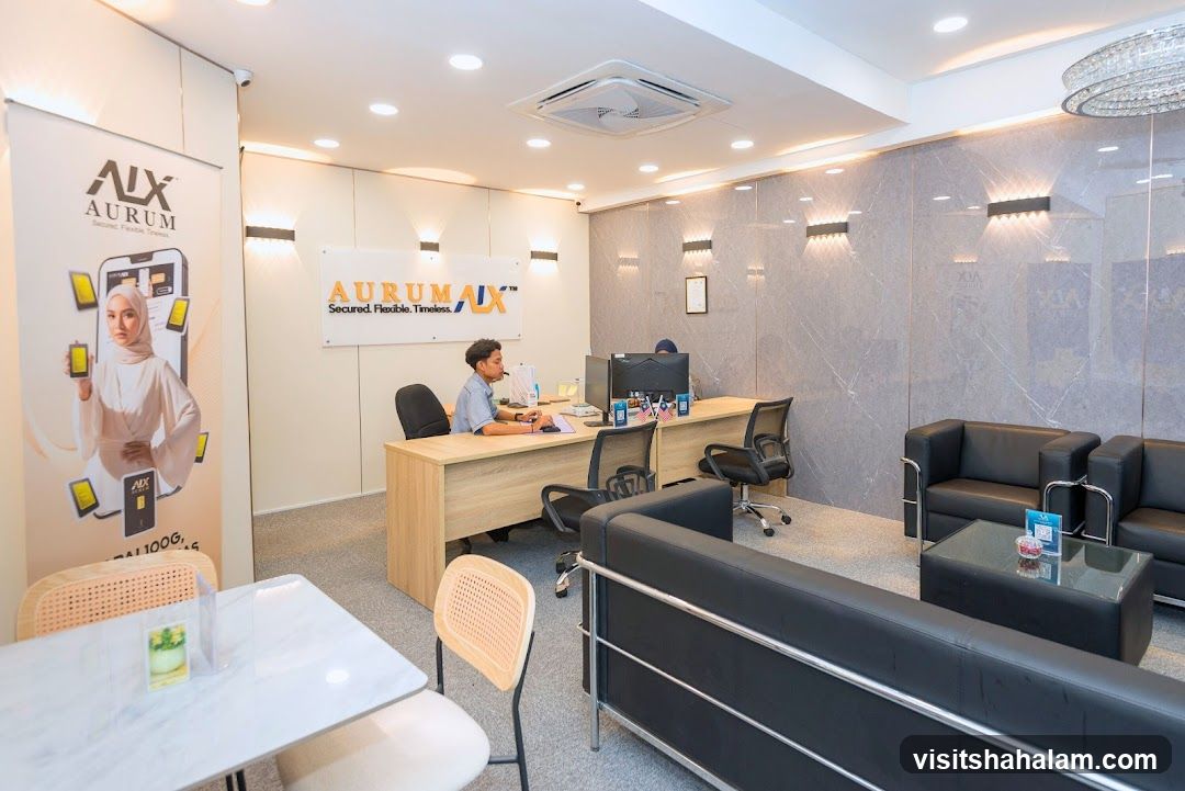 Office Interior with Staff and Seating Area