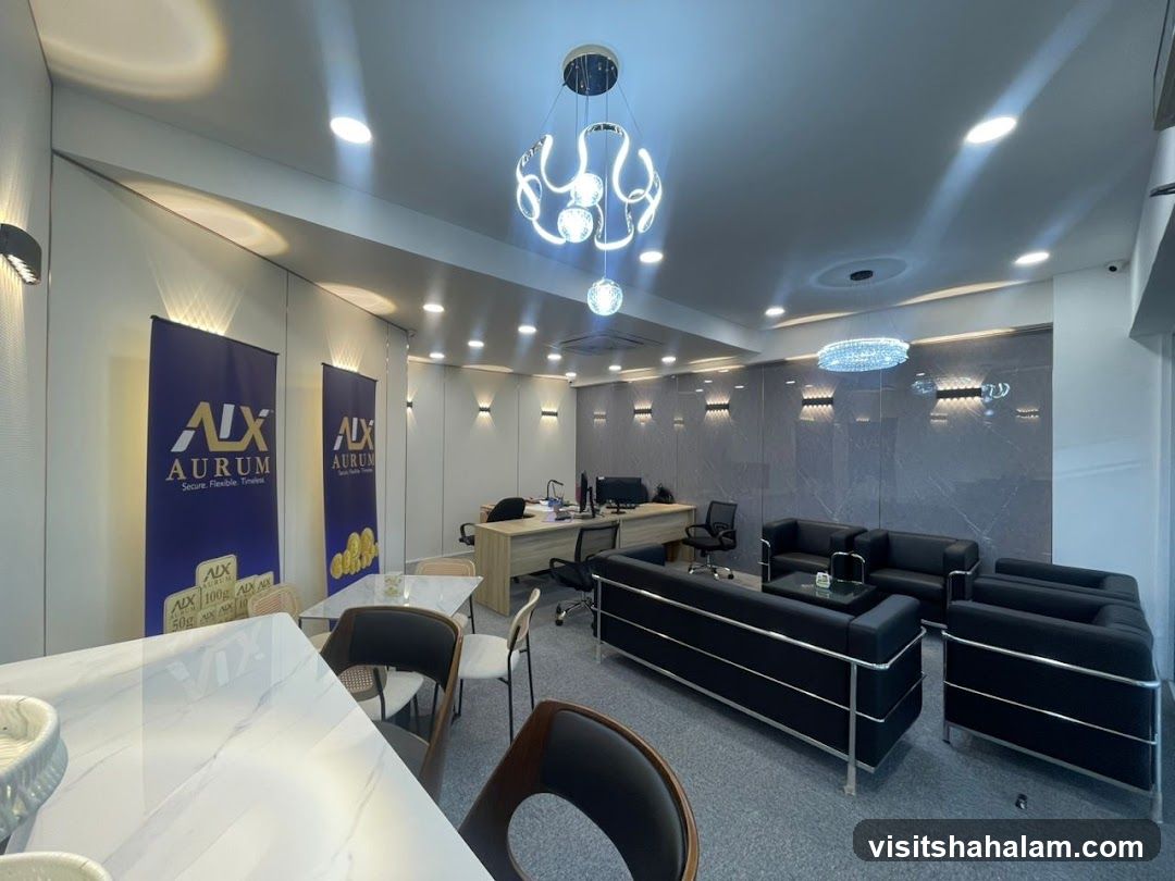Office Interior with Banners
