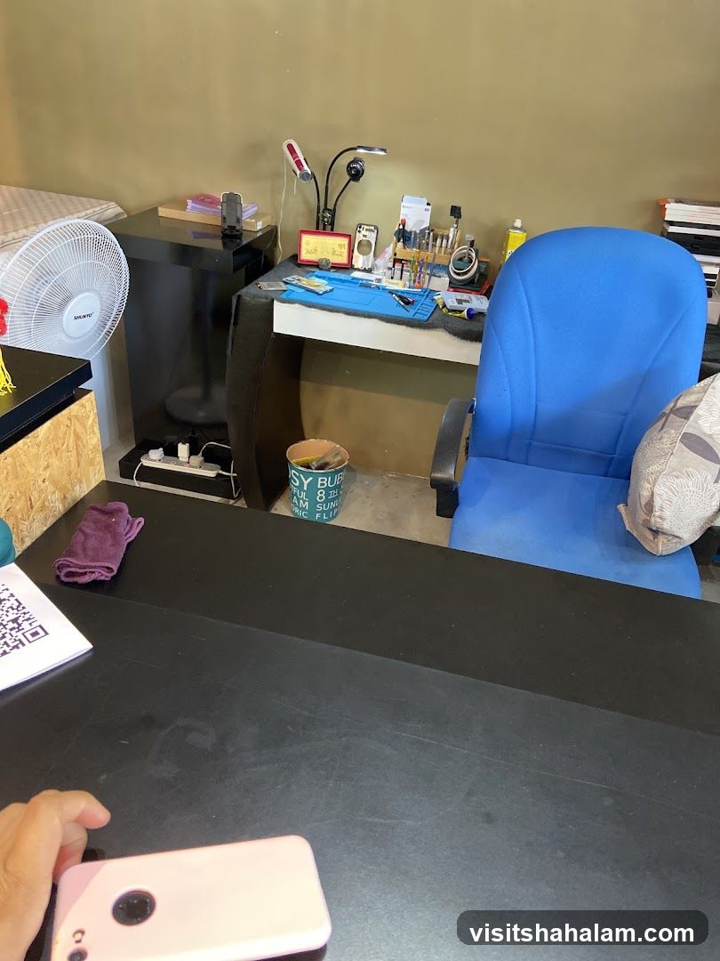 Repair desk setup