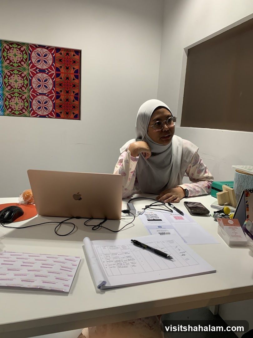 Woman working at a desk