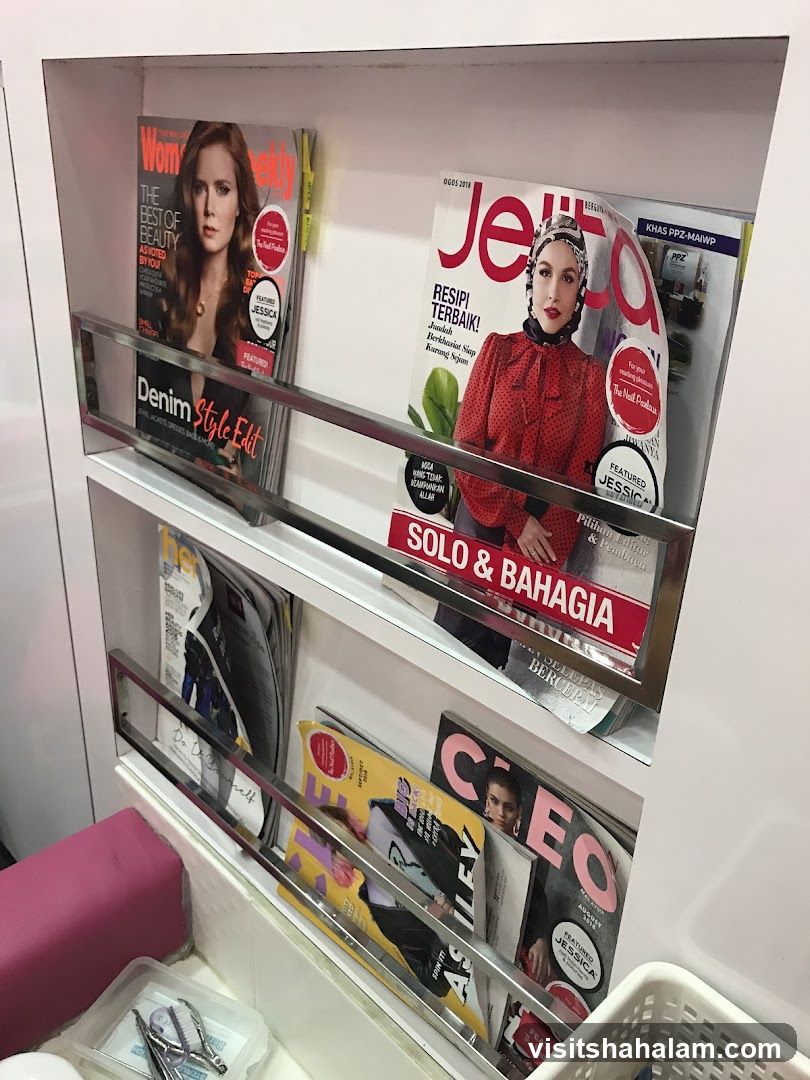 Magazines Displayed in a Rack