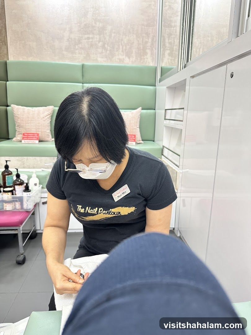 Nail Technician Working
