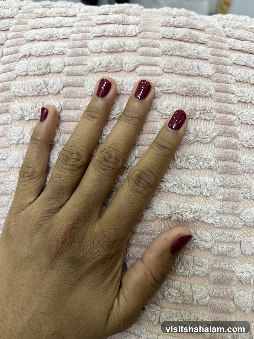 Dark Red Manicure