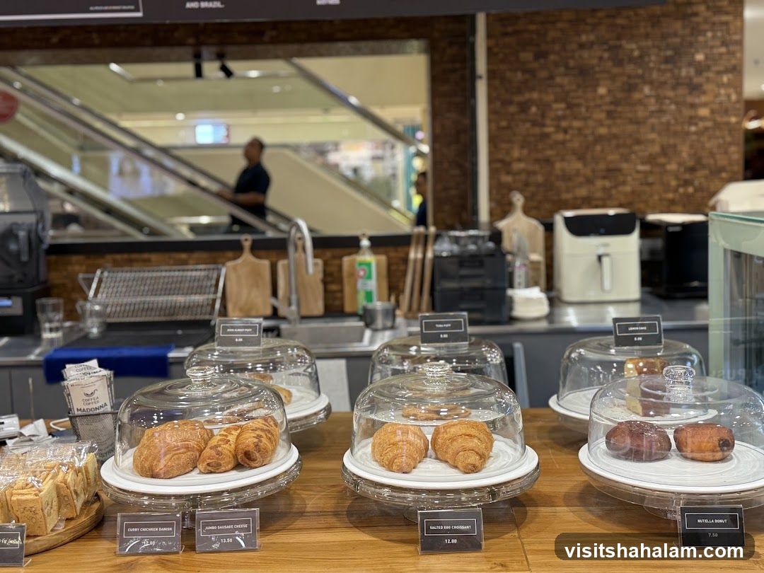 Pastries and baked goods on display