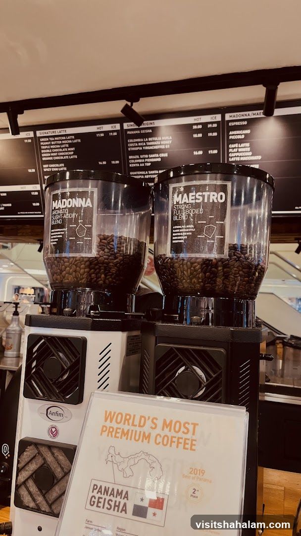 Coffee Grinders and Menu
