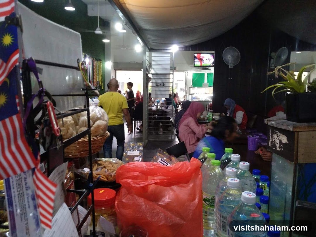 Inside a busy food establishment