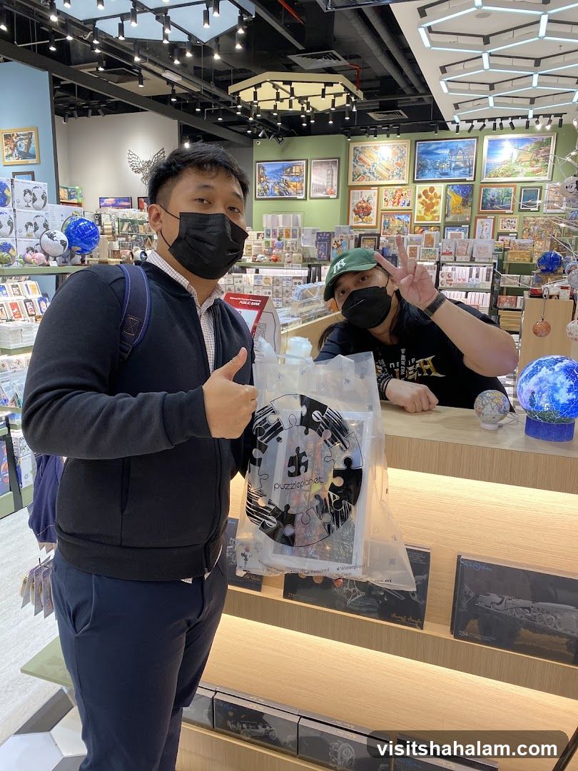 Two people in a store