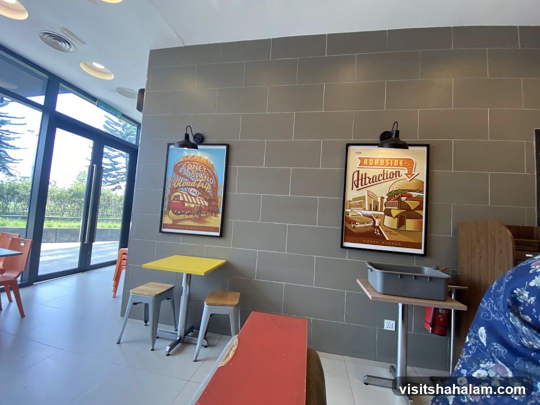 Restaurant Interior with Posters
