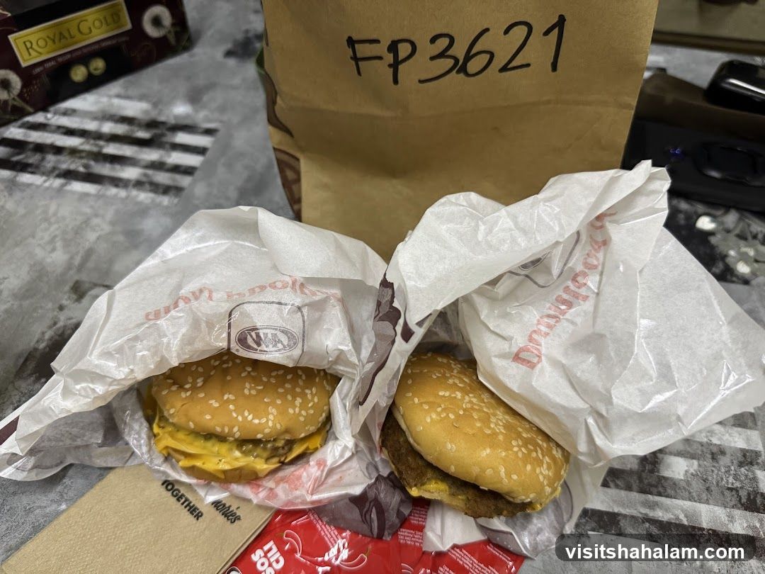 Two Burgers and a Bag