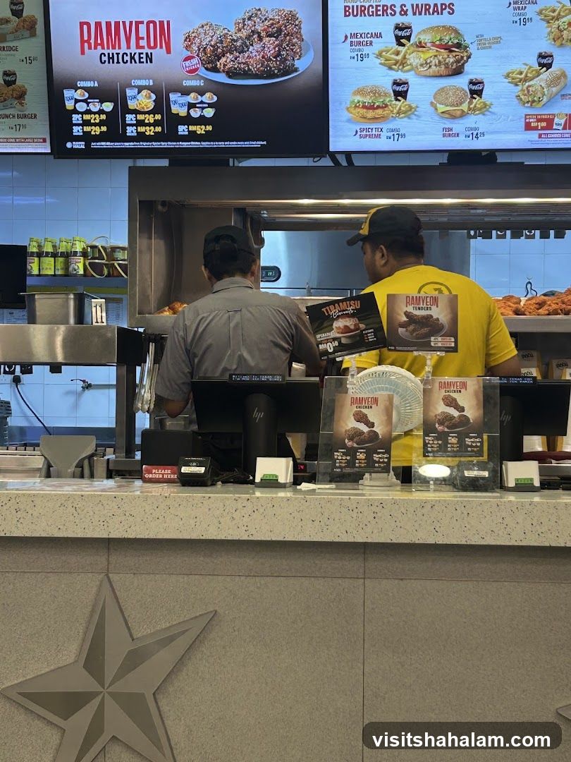Ramyeon Chicken and Burgers Menu