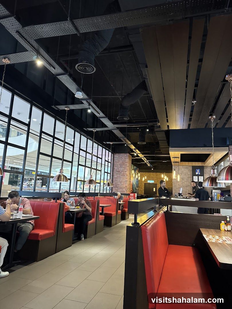 Restaurant Interior with Booth Seating