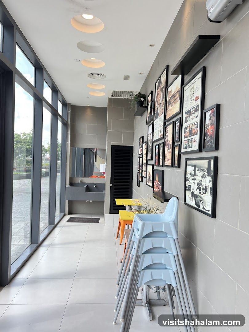 Restaurant Interior with Artwork and Seating