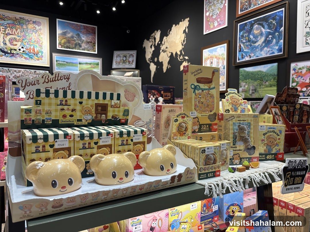 Butterbear merchandise display