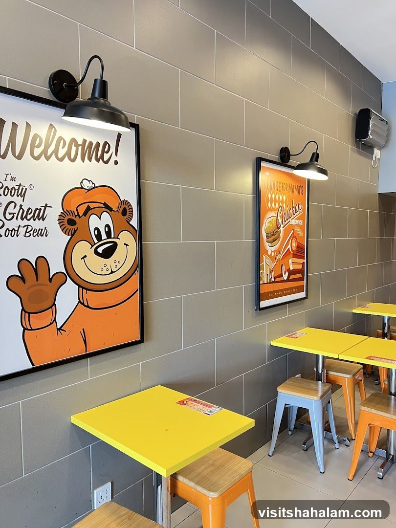 Restaurant Interior with The Great Root Bear Poster