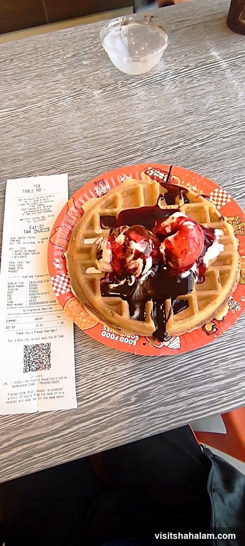 Waffle with Ice Cream