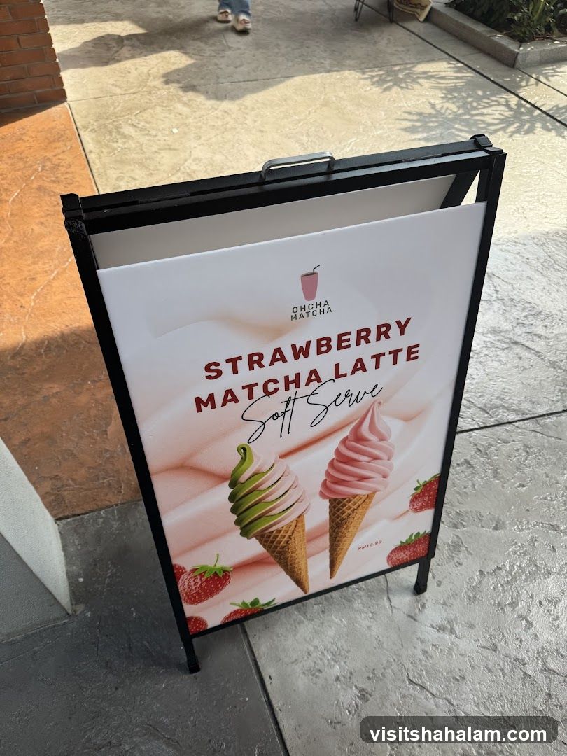 Strawberry Matcha Latte Soft Serve Advertisement