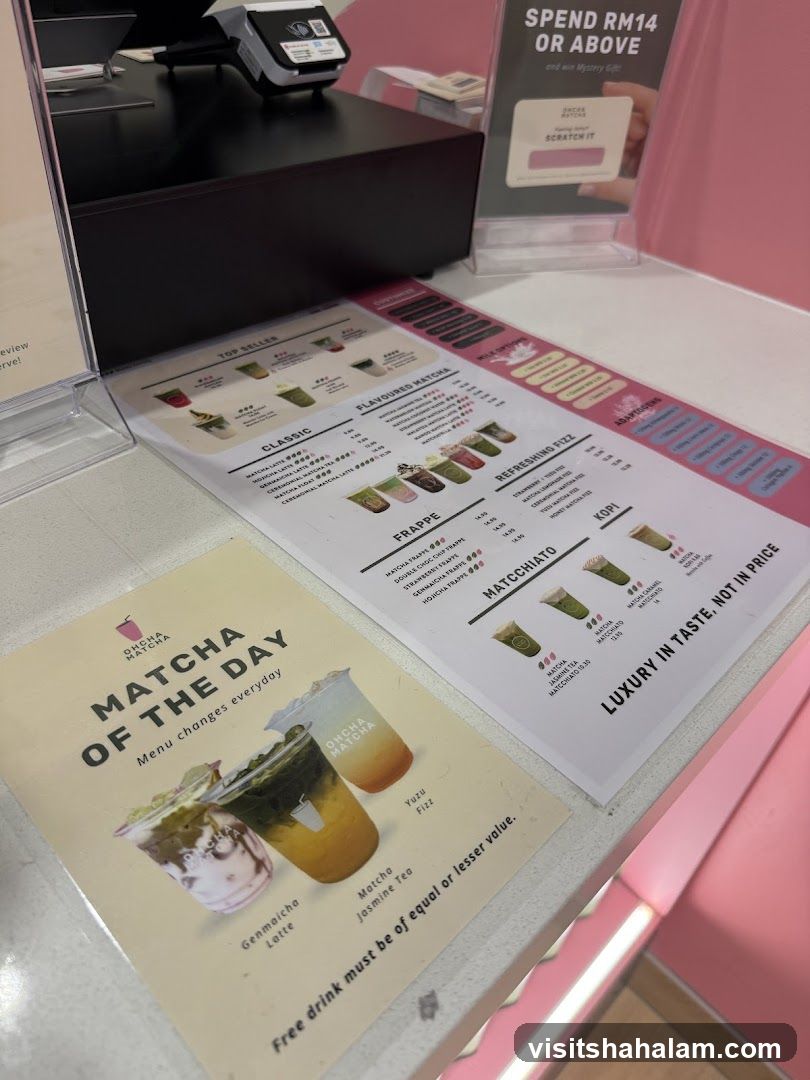 Ohcha Matcha Menu
