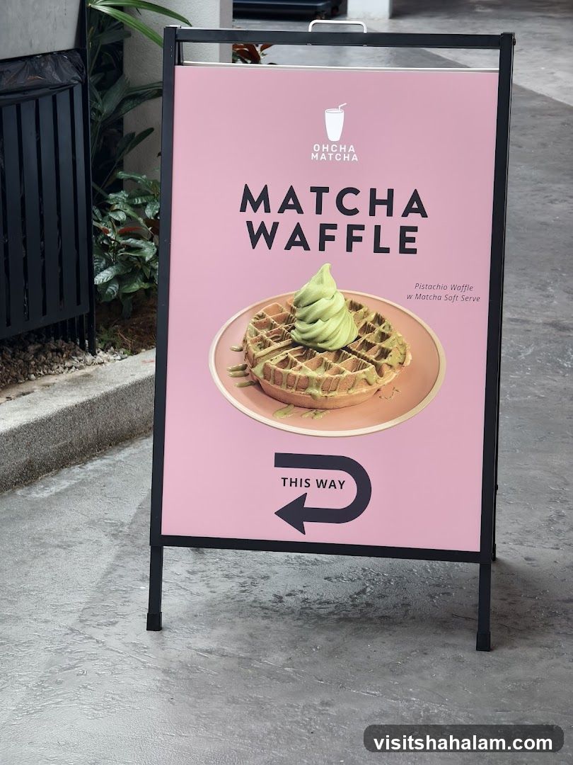 Matcha Waffle Sign