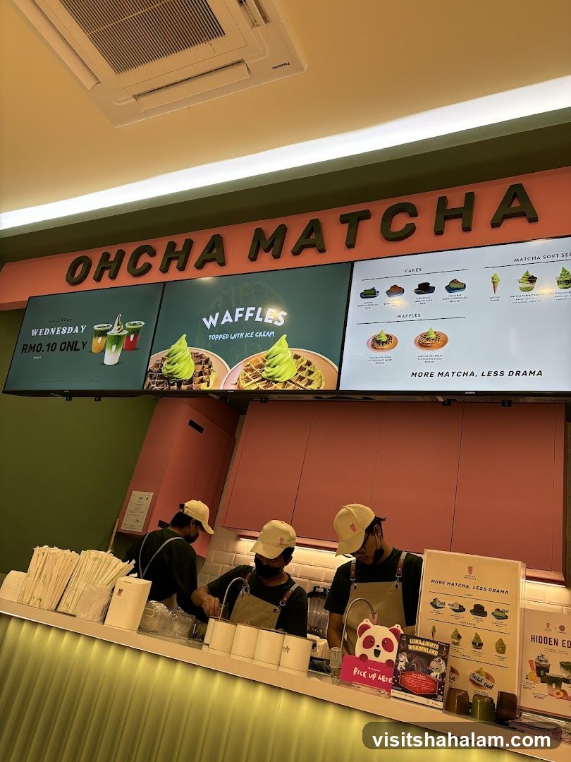 Matcha Dessert Shop Counter