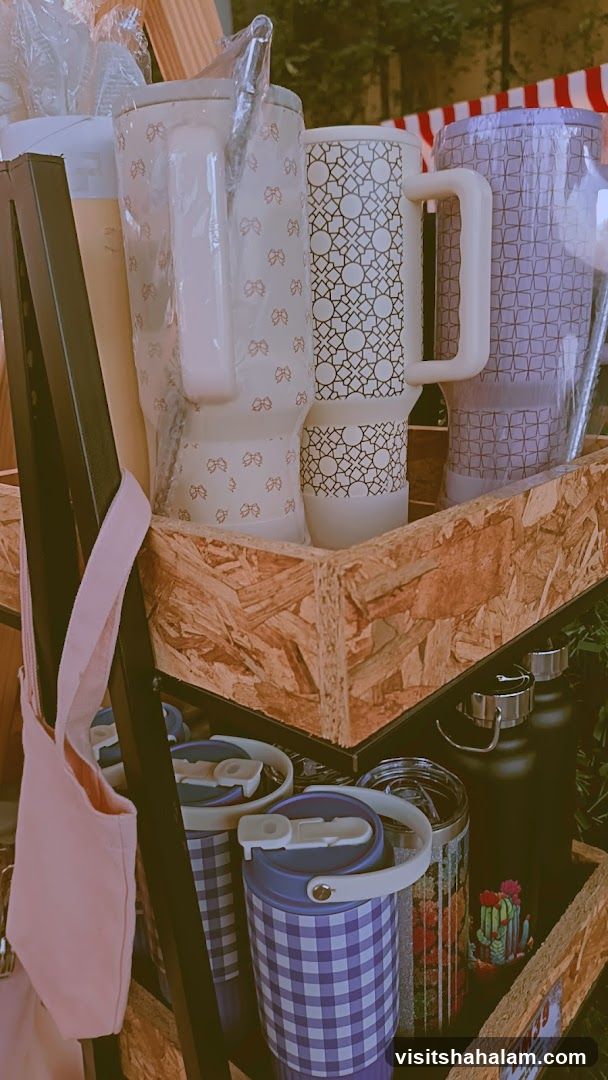 Assortment of drinkware