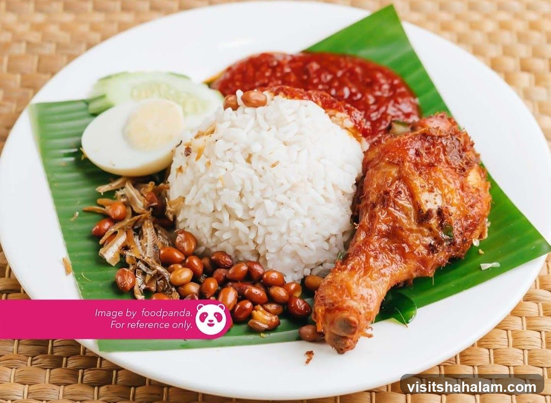 Nasi Lemak with Fried Chicken
