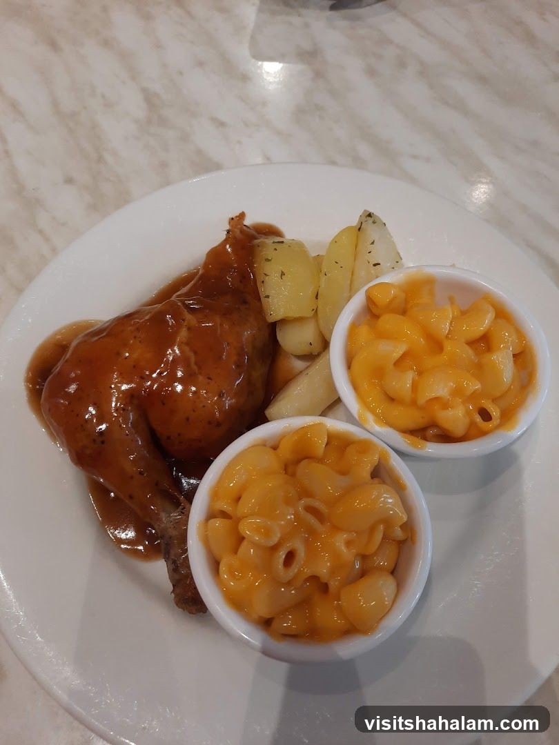 Chicken Dinner with Mac and Cheese