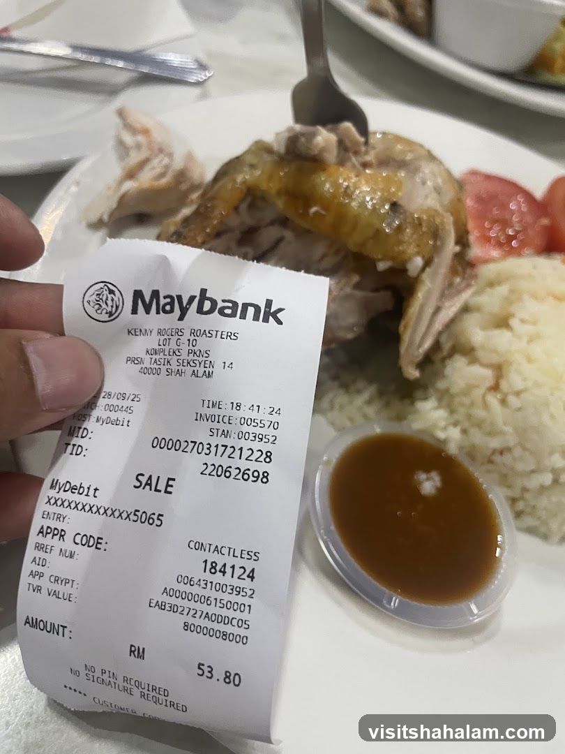 Kenny Rogers Roasters Receipt