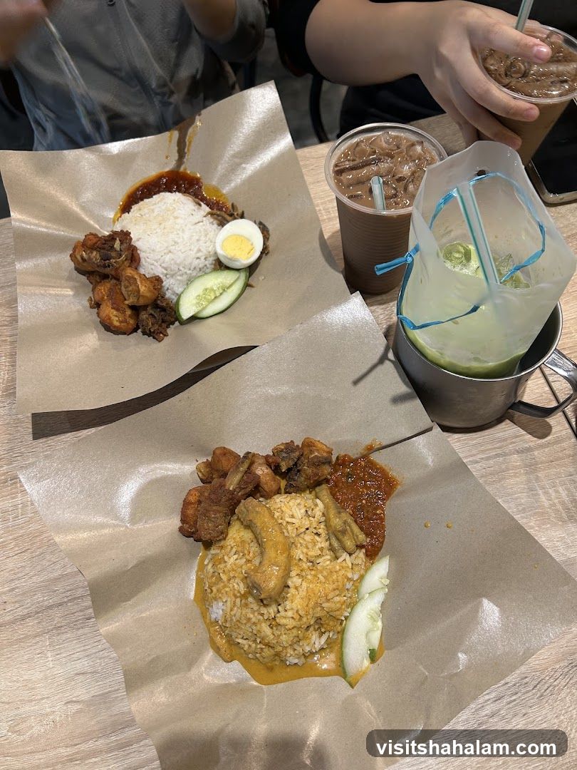 Nasi Lemak and Drinks