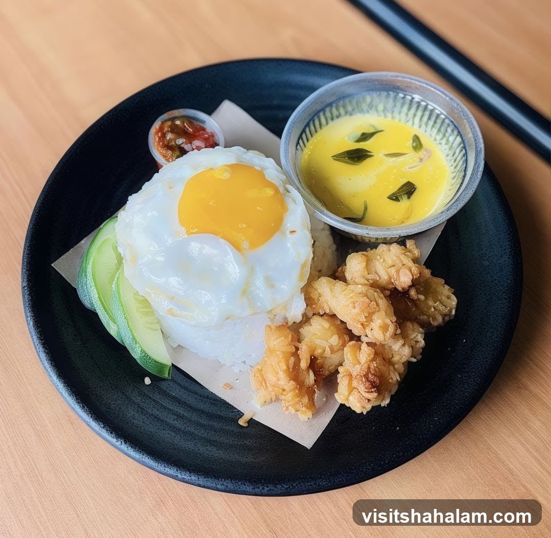 Fried Chicken and Rice Plate