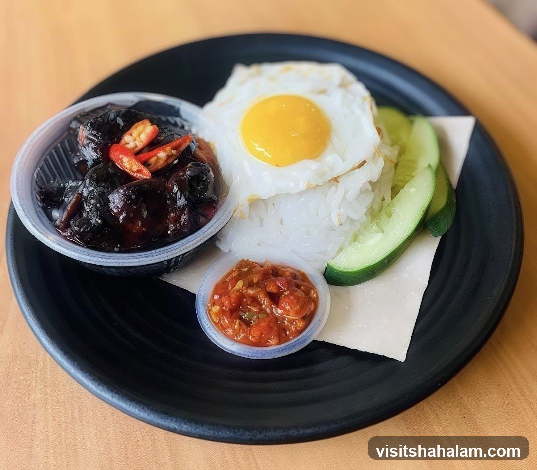 Nasi Lemak with Fried Egg
