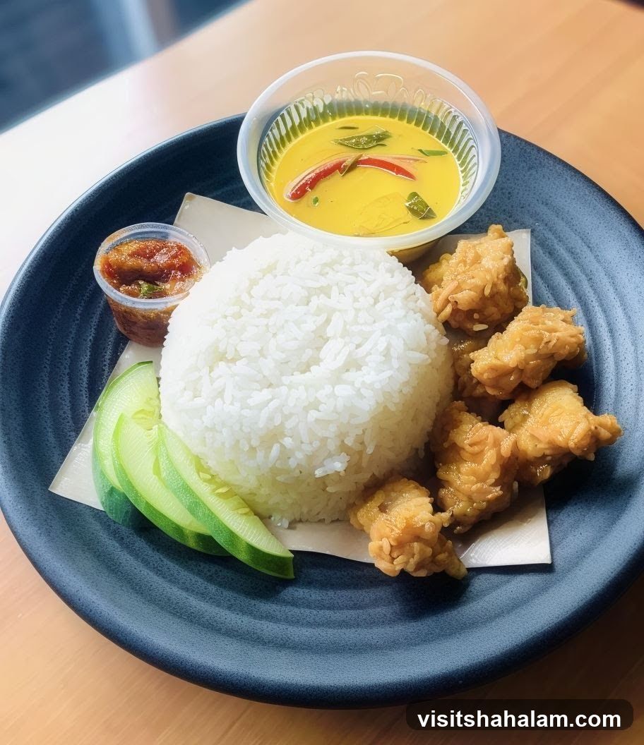 Fried Chicken with Rice and Curry