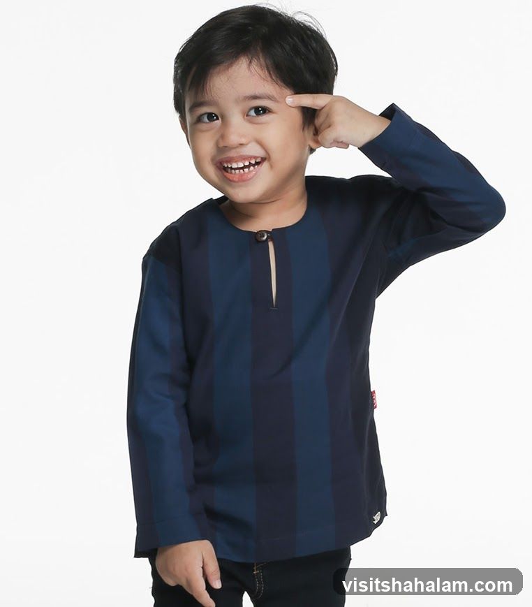 Young Boy in Striped Shirt
