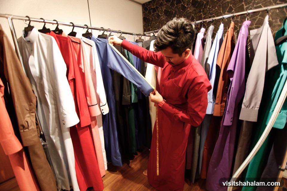 Man Measuring Garment