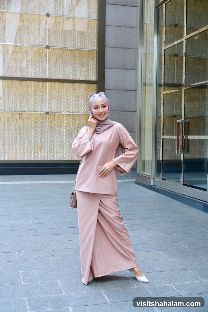 Woman in a pink outfit