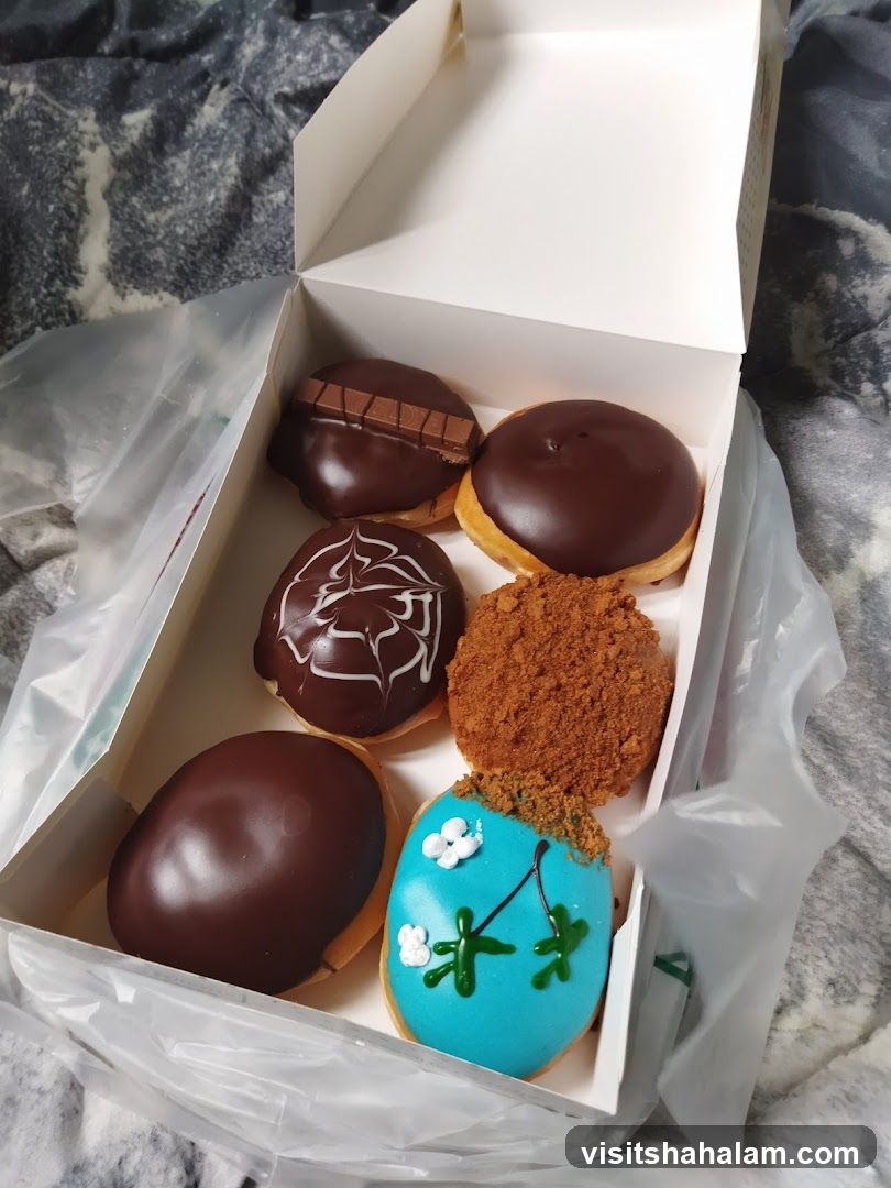Box of assorted donuts
