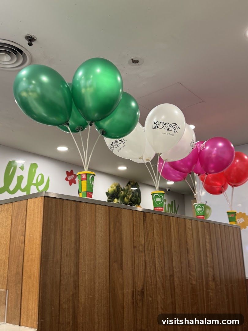 Balloons and Juice Bar Decor
