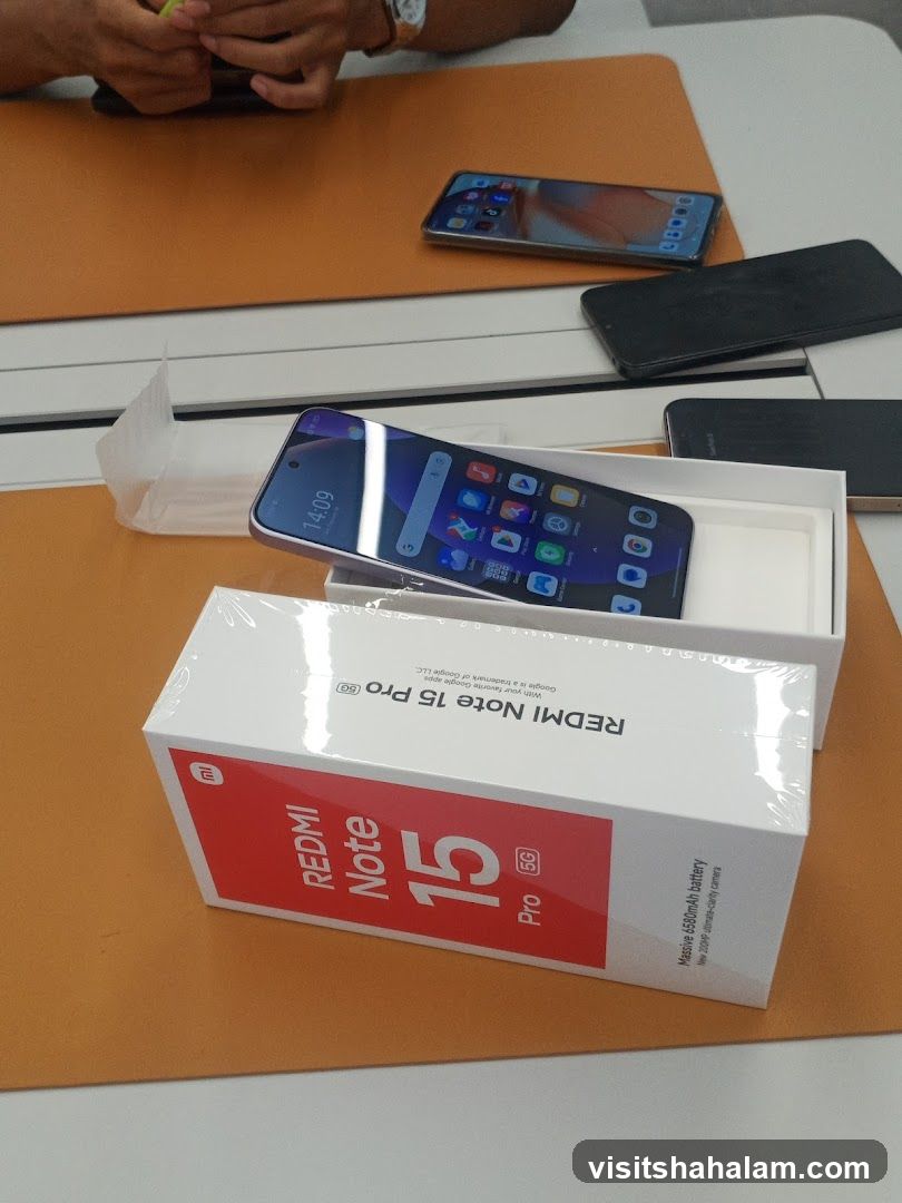 Redmi Note 15 Pro 5G Box and Phone