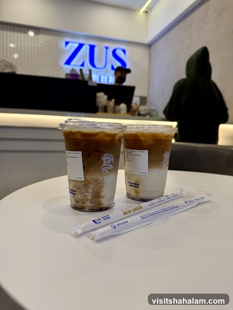 Two Iced Coffees at Zus Coffee