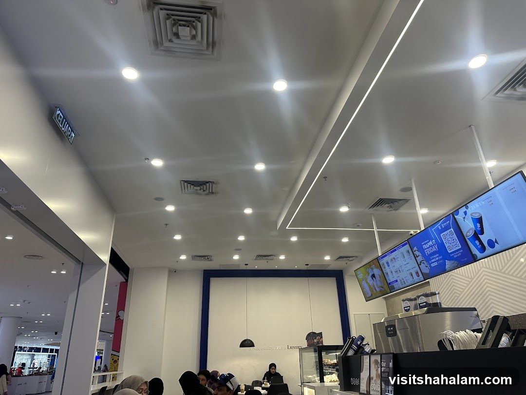 Cafe Interior with Digital Menu Boards