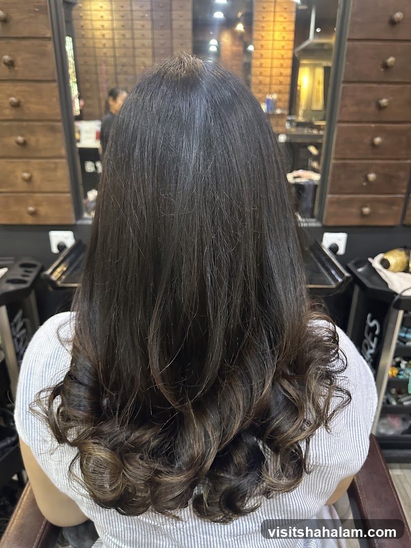 Woman's Hair Styled in Salon